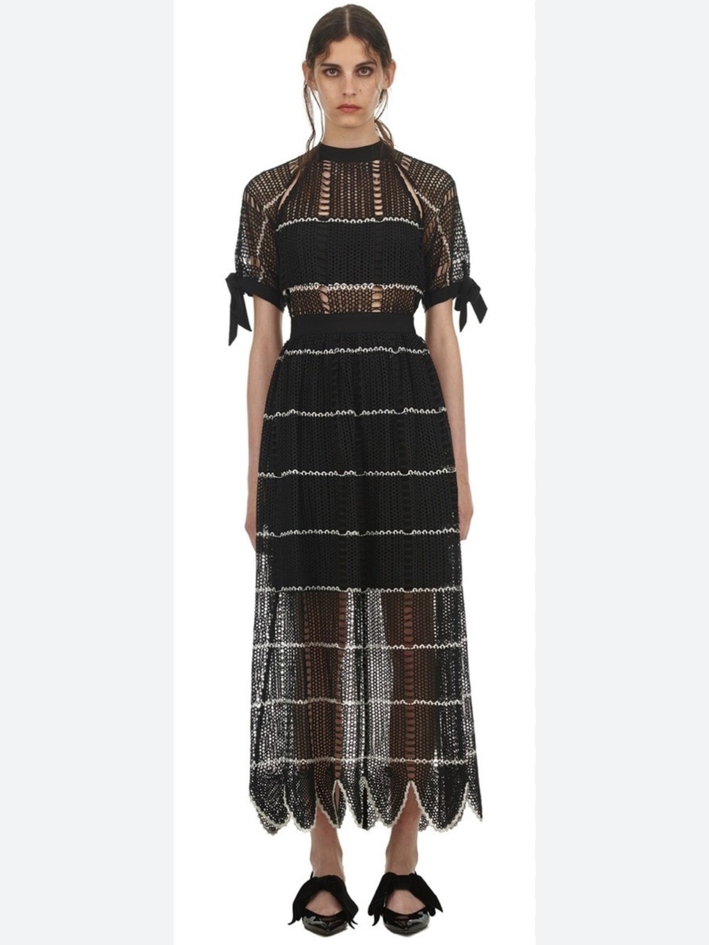 Self-Portrait Crochet/Lace Midi Dress • 2